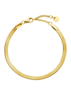 ICrush Armband Wide Sleek Edelstahl 18K Gelbgold vergoldet 16,5 cm   18 cm -20