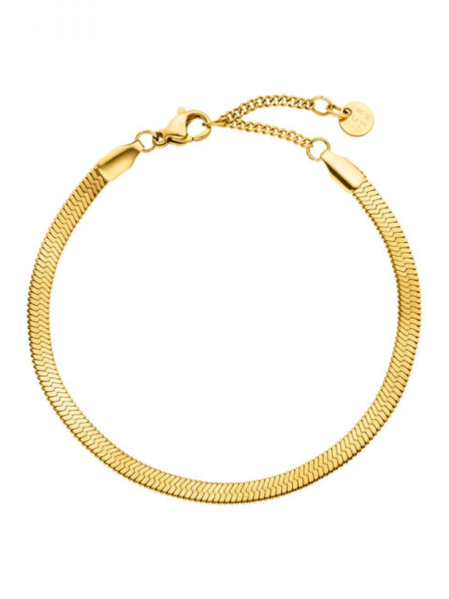 ICrush Armband Wide Sleek Edelstahl 18K Gelbgold vergoldet 16,5 cm 18 cm -20