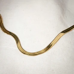 icrush Halskette Wide Sleek Snake - Variante: Gold