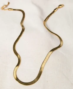 icrush Halskette Wide Sleek Snake - Variante: Gold