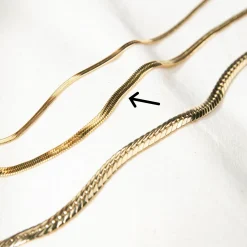 icrush Halskette Wide Sleek Snake - Variante: Gold