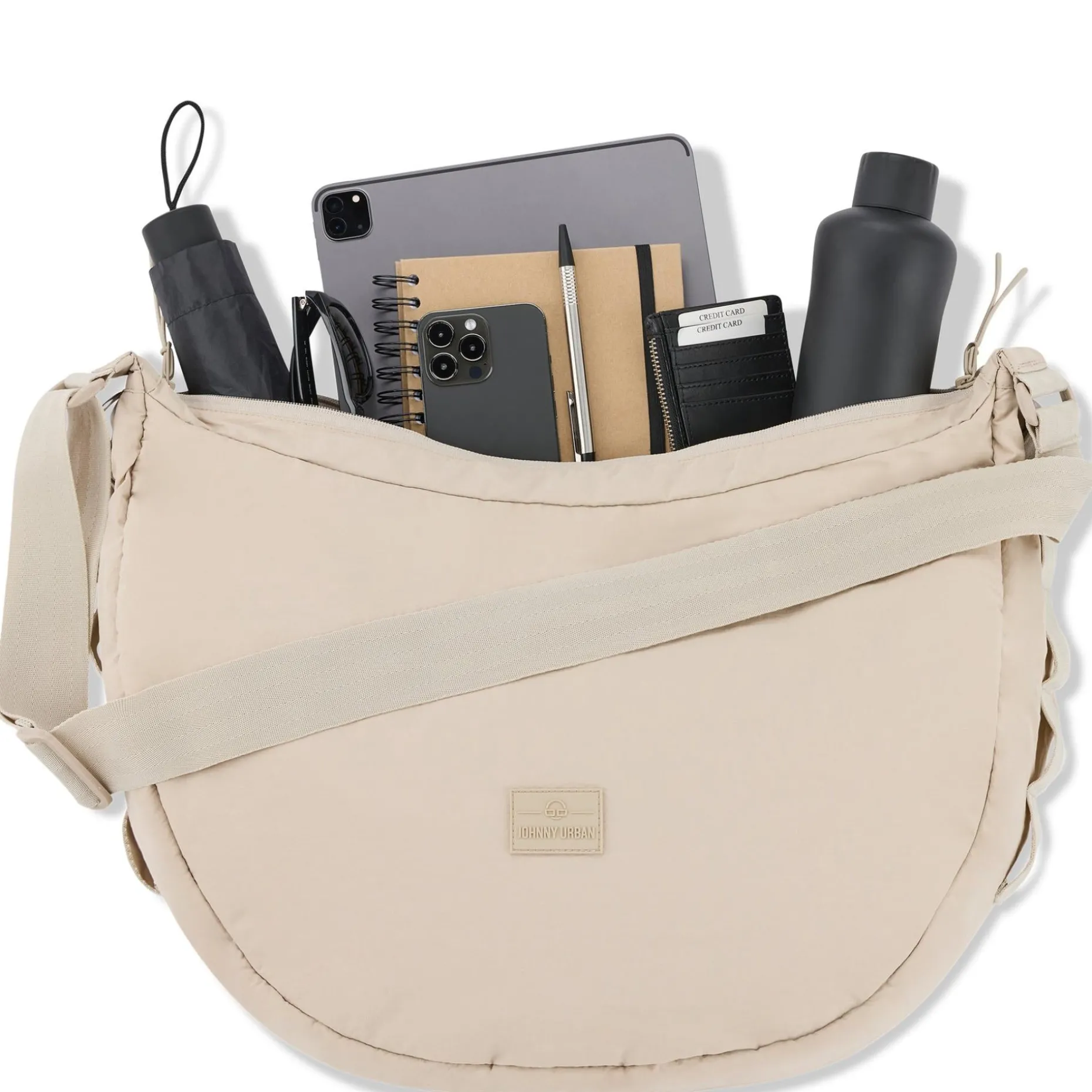 JOHNNY URBAN Half Moon Bag "Kaia Large" Sand