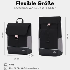 Johnny Urban Mika Bike Rucksack - Variante: Schwarz Rose