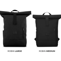 Johnny Urban Rolltop Rucksack Robin Large Schwarz