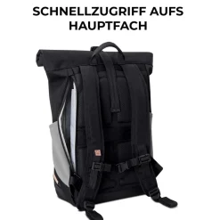 Johnny Urban Rucksack  Allen Medium Schwarz-Rosa