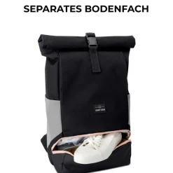 Johnny Urban Rucksack  Allen Medium Schwarz-Rosa