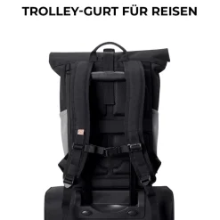 Johnny Urban Rucksack  Allen Medium Schwarz-Rosa