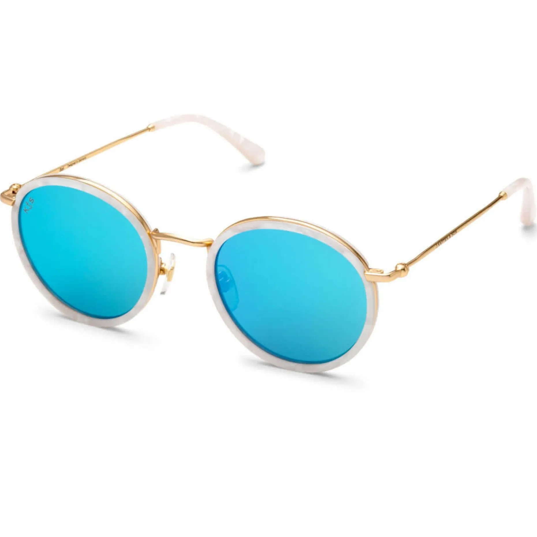 Kapten & Son Sonnenbrille Amsterdam - Farbe: Pearl Blue Mirrored