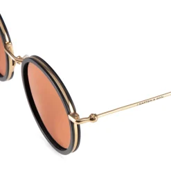 Kapten & Son Sonnenbrille Amsterdam - Farbe: Matt Black Peach Mirrored