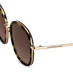 Kapten & Son Sonnenbrille Amsterdam large - Farbe: Amber Tortoise Brown Rotterdam