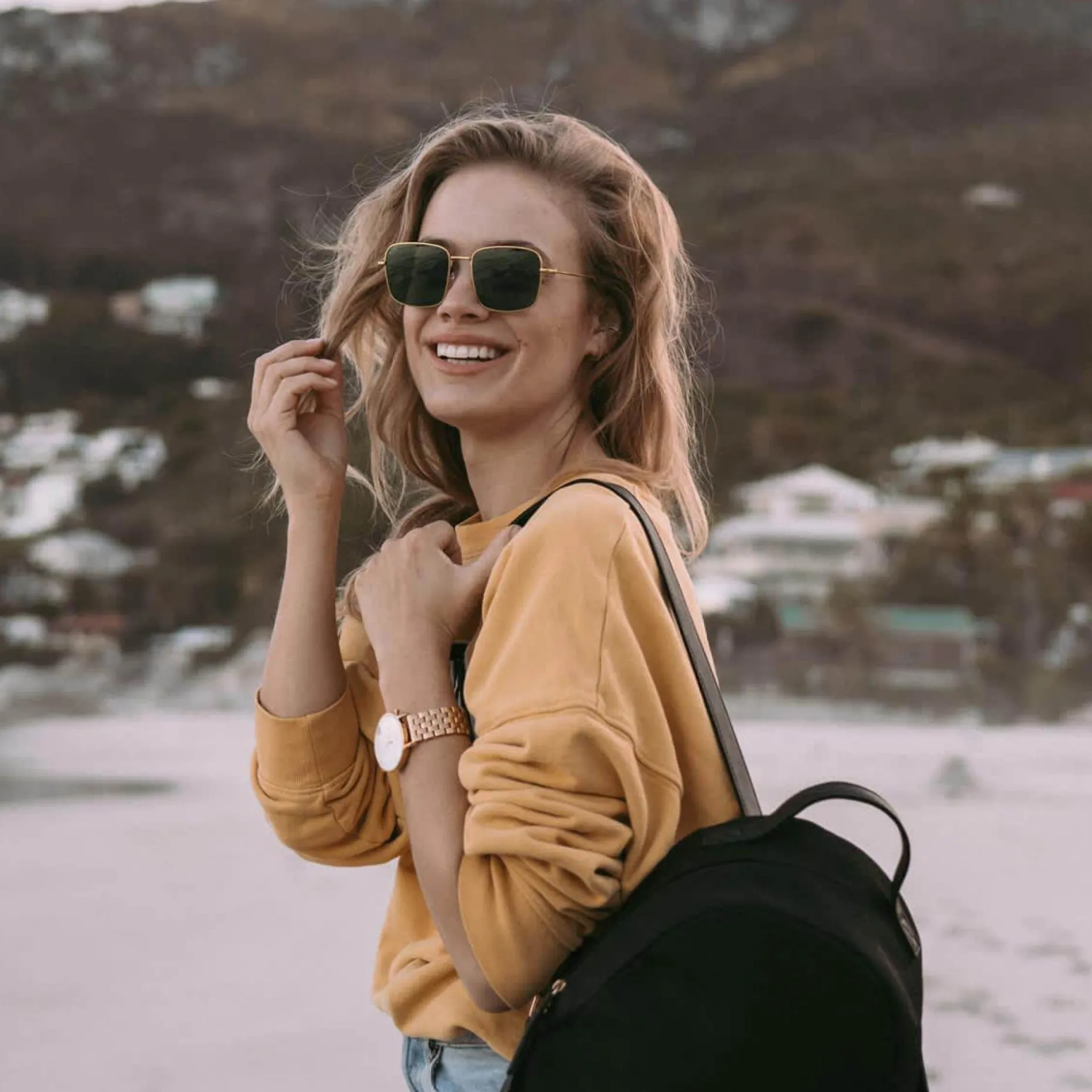 Kapten & Son Sonnenbrille Orlando - Farbe: Gold Grün