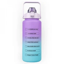 Motiwater Trinkflasche 2 L Lila / Türkis