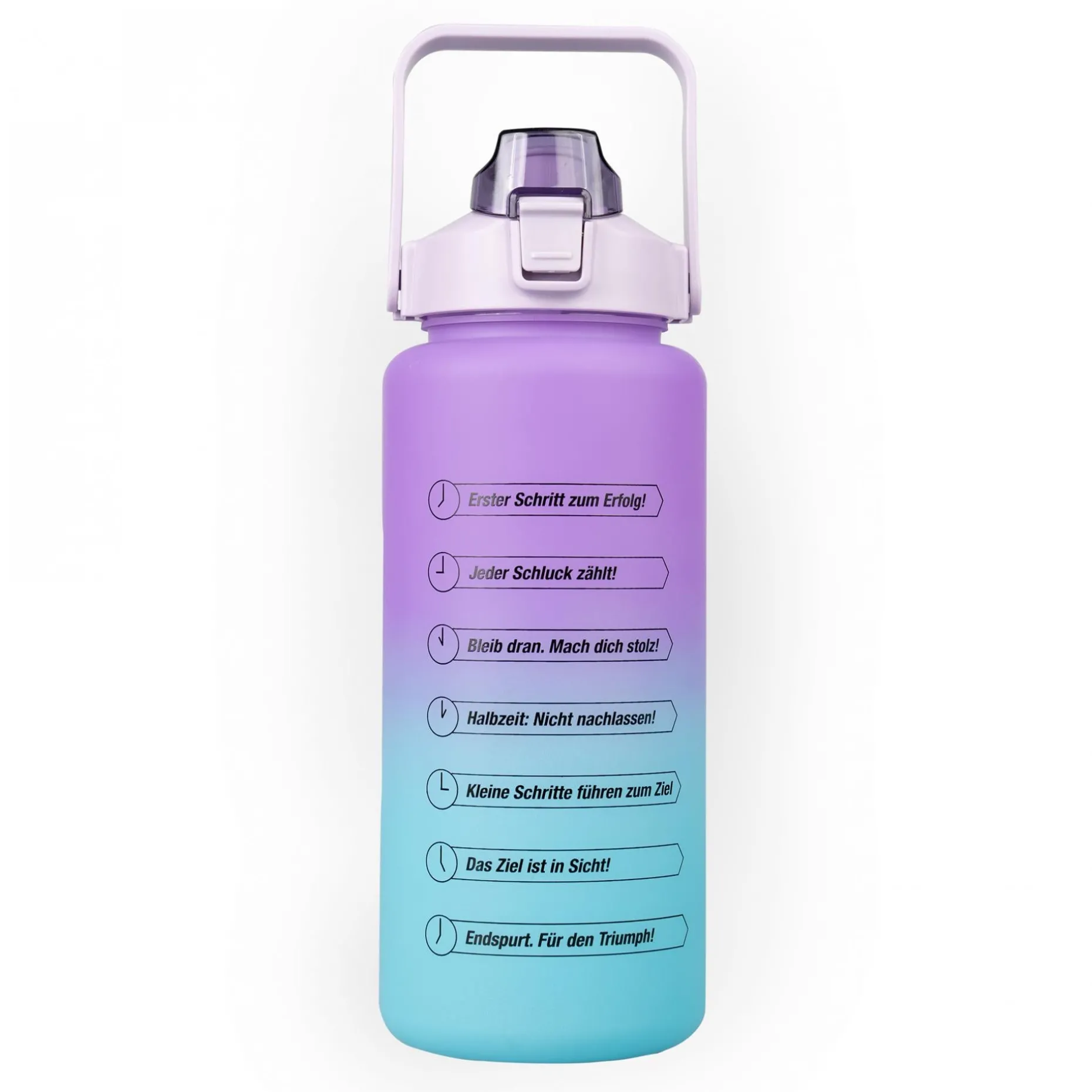 Motiwater Trinkflasche 2 L Lila / Türkis