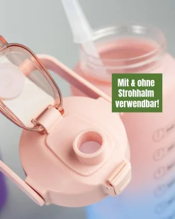 Motiwater Trinkflasche 2 L Rosa / Blau