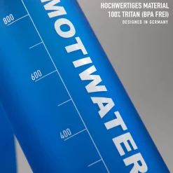 MOTIWATER Trinkflasche mit motivierenden Sprüchen & Uhrzeit - Variante: Grün (Schrift schwarz)