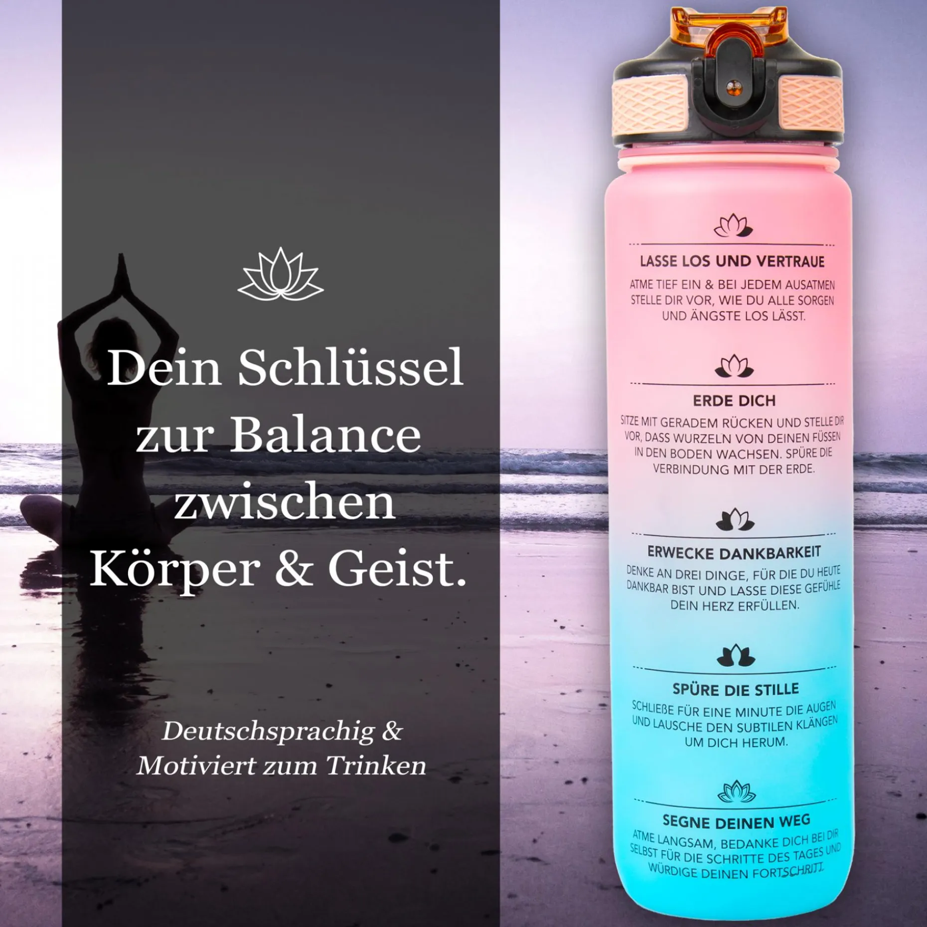 MOTIWATER Yoga Edition Trinkflasche