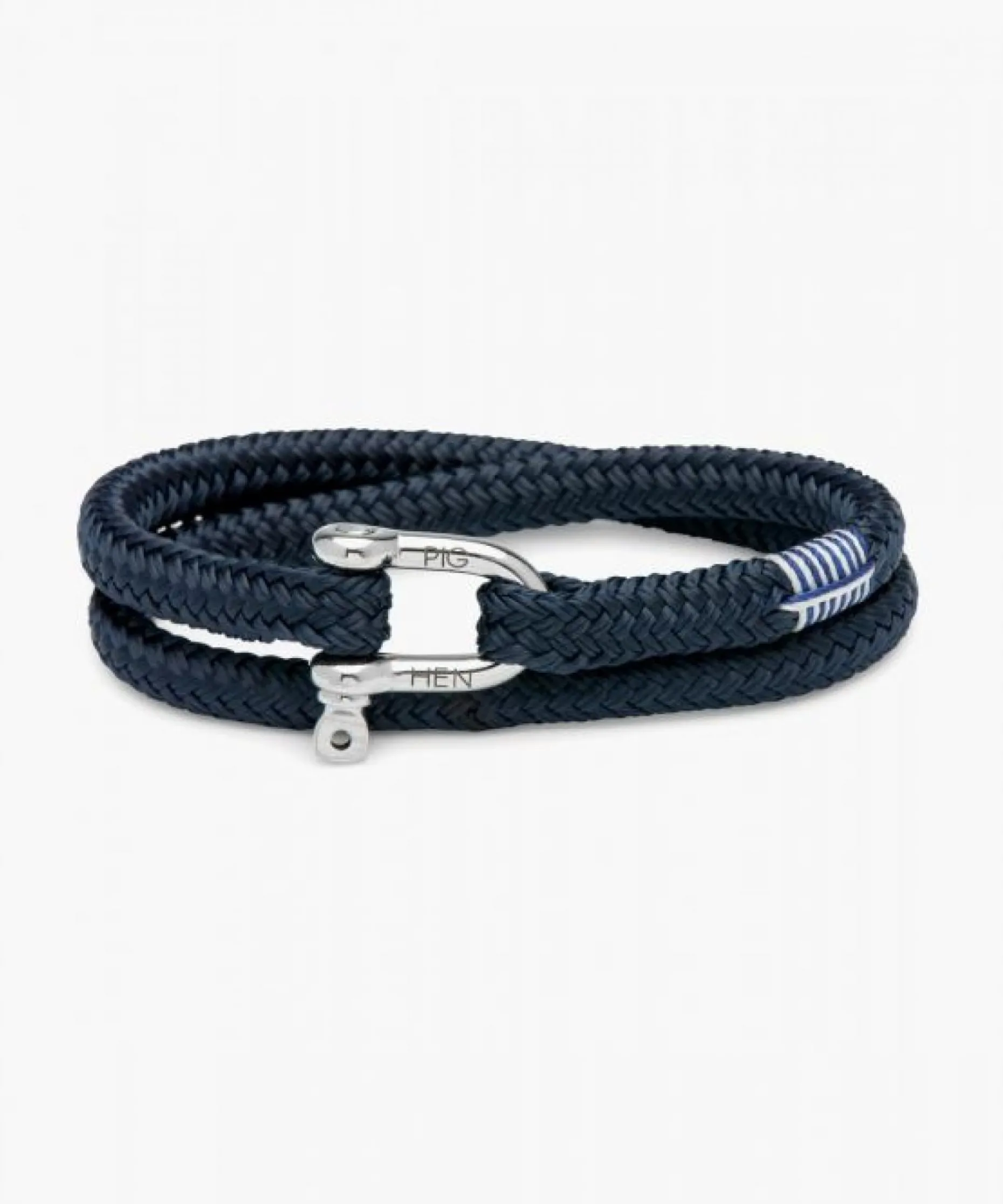 Pig & Hen Armband Salty Steve Navy/Silver