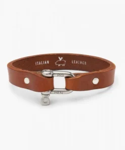 Pig & Hen Armband Sharp Simon Cognac Silber