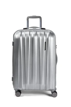 POLESTREAM Moonrock Hartschalen Trolley 100% Polycarbonat silver brushed mittel 69 cm