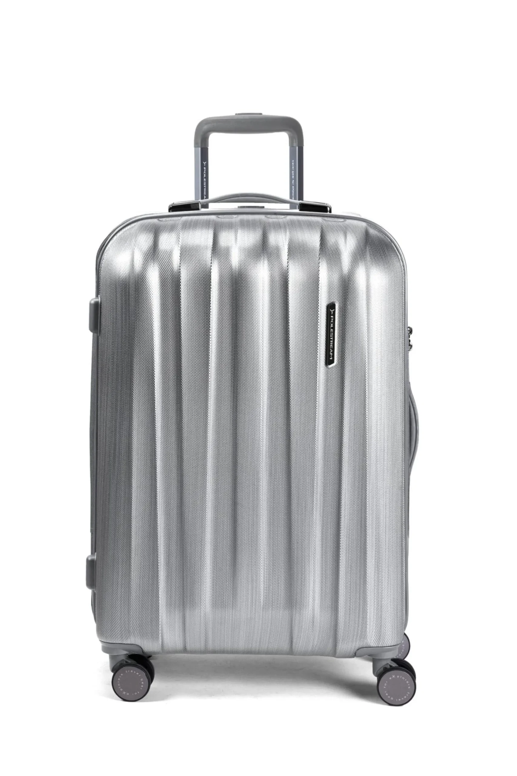 POLESTREAM Moonrock Hartschalen Trolley 100% Polycarbonat silver brushed mittel 69 cm