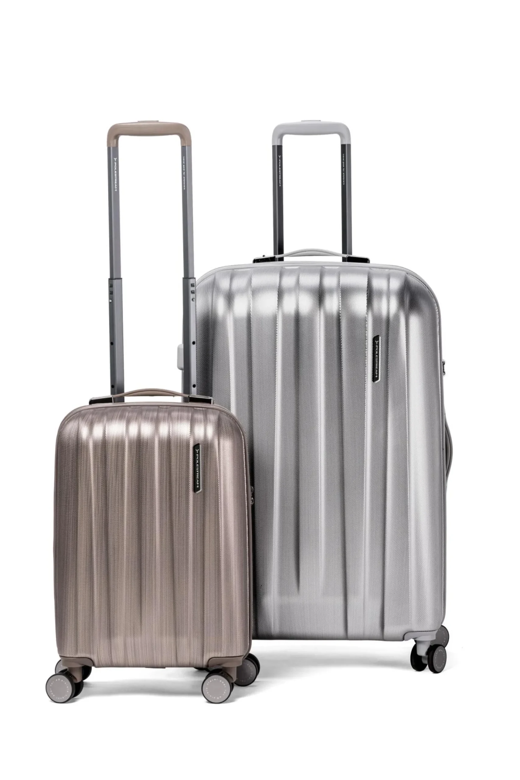 POLESTREAM Moonrock Hartschalen Trolley 100% Polycarbonat silver brushed mittel 69 cm
