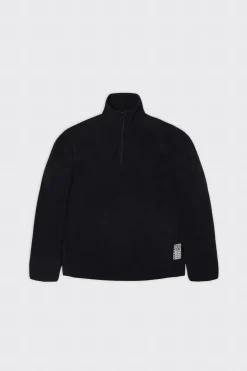 Rains Regenjacke Tops Fleece Half Zip Schwarz