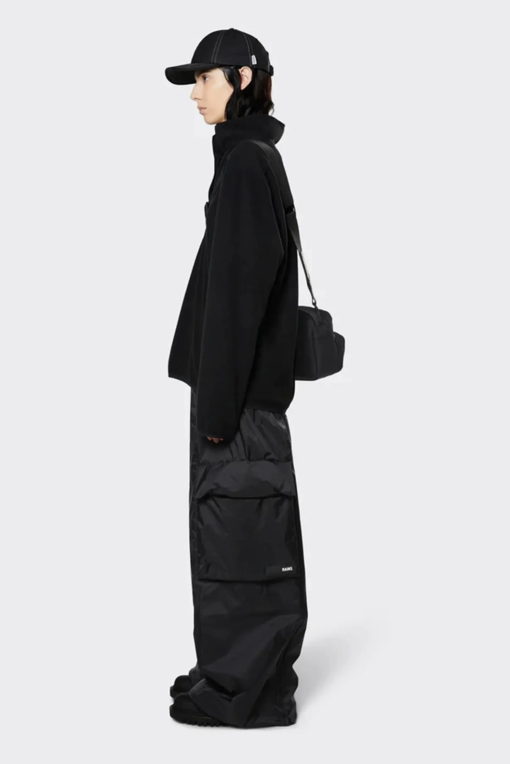Rains Regenjacke Tops Fleece Half Zip Schwarz