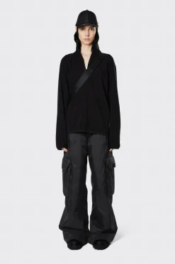 Rains Regenjacke Tops Fleece Half Zip Schwarz