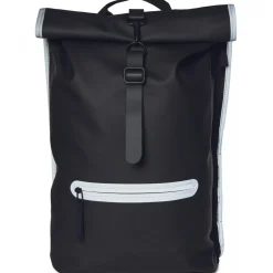 Rains Rolltop Rucksack Reflective Schwarz