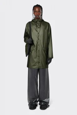 Rains unisex Regenjacke LONG JACKET Evergreen