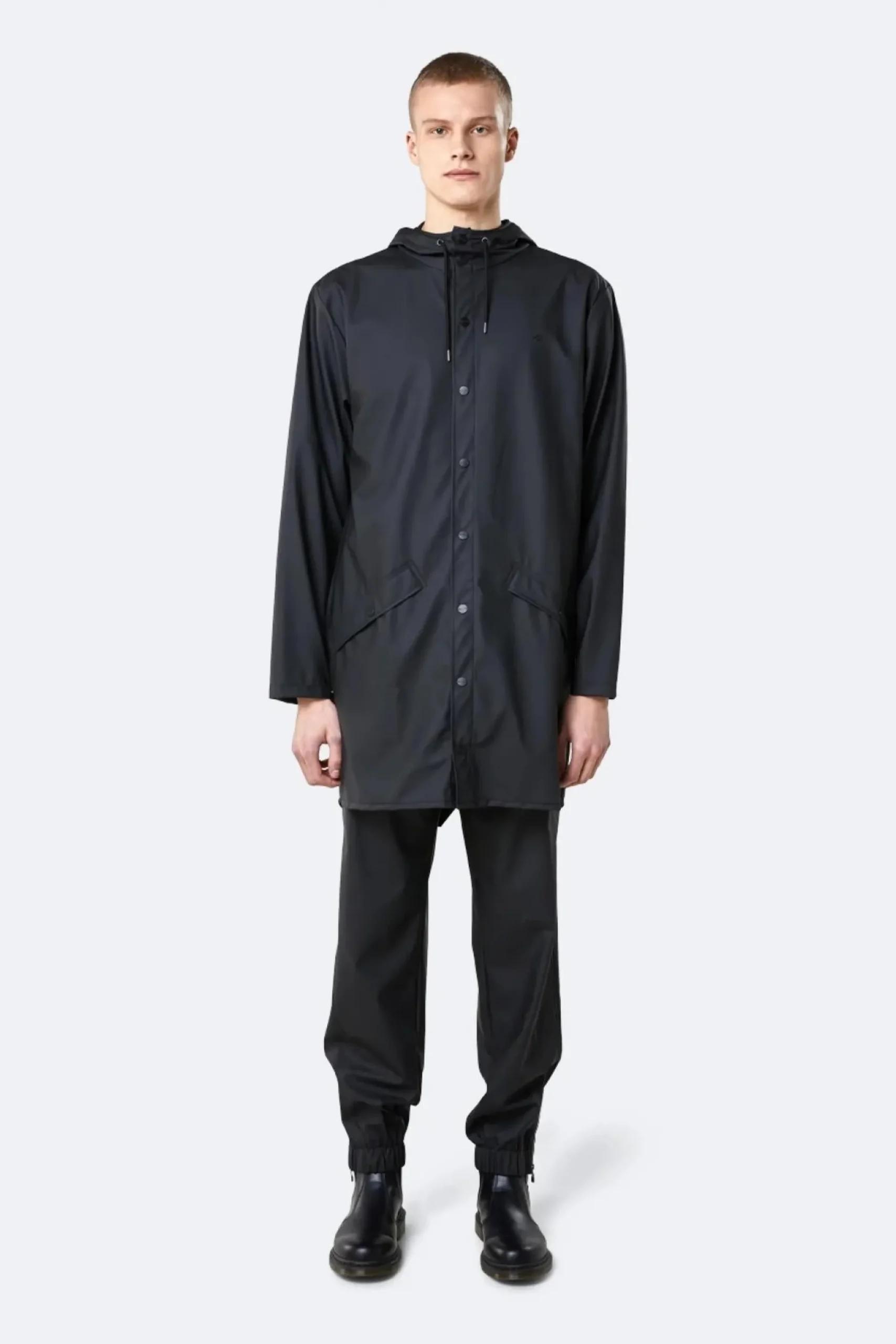 Rains unisex Regenjacke LONG JACKET Black