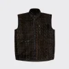 Rains Weste Heavy Fleece Vest Wood-Black Monogram - Variante: XS