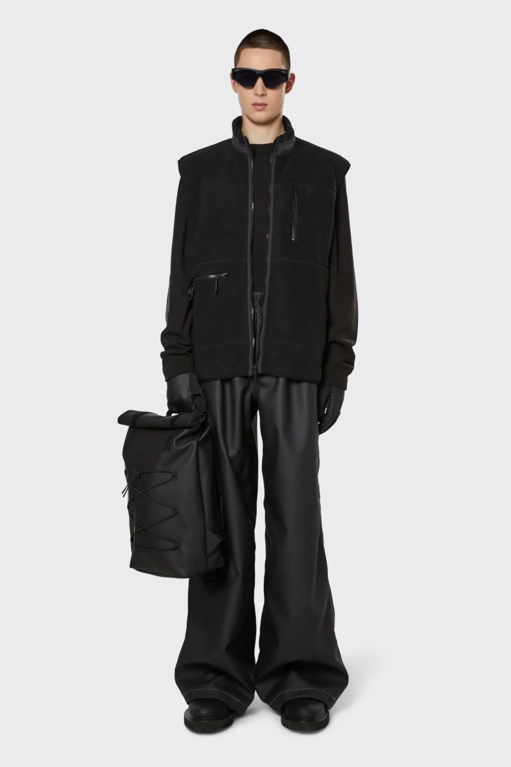 Rains Weste Heavy Fleece Vest Black