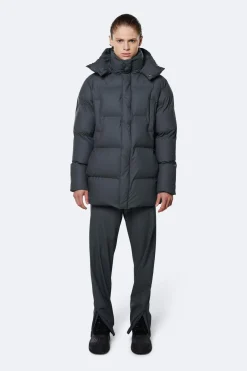Rains Winterjacke Hooded Puffer Coat Slate