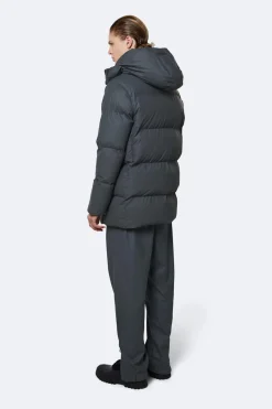 Rains Winterjacke Hooded Puffer Coat Slate