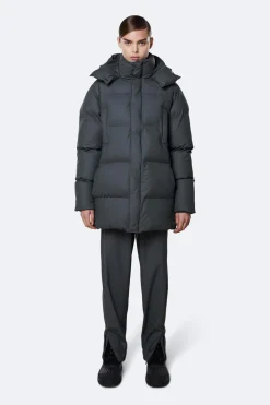Rains Winterjacke Hooded Puffer Coat Slate