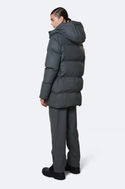 Rains Winterjacke Hooded Puffer Coat Slate