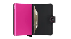 Secrid Miniwallet Matte Black & Fuchsia