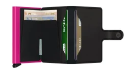 Secrid Miniwallet Matte Black & Fuchsia