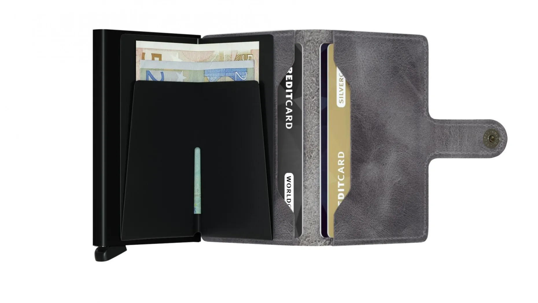 Secrid Miniwallet Vintage Grau-Schwarz