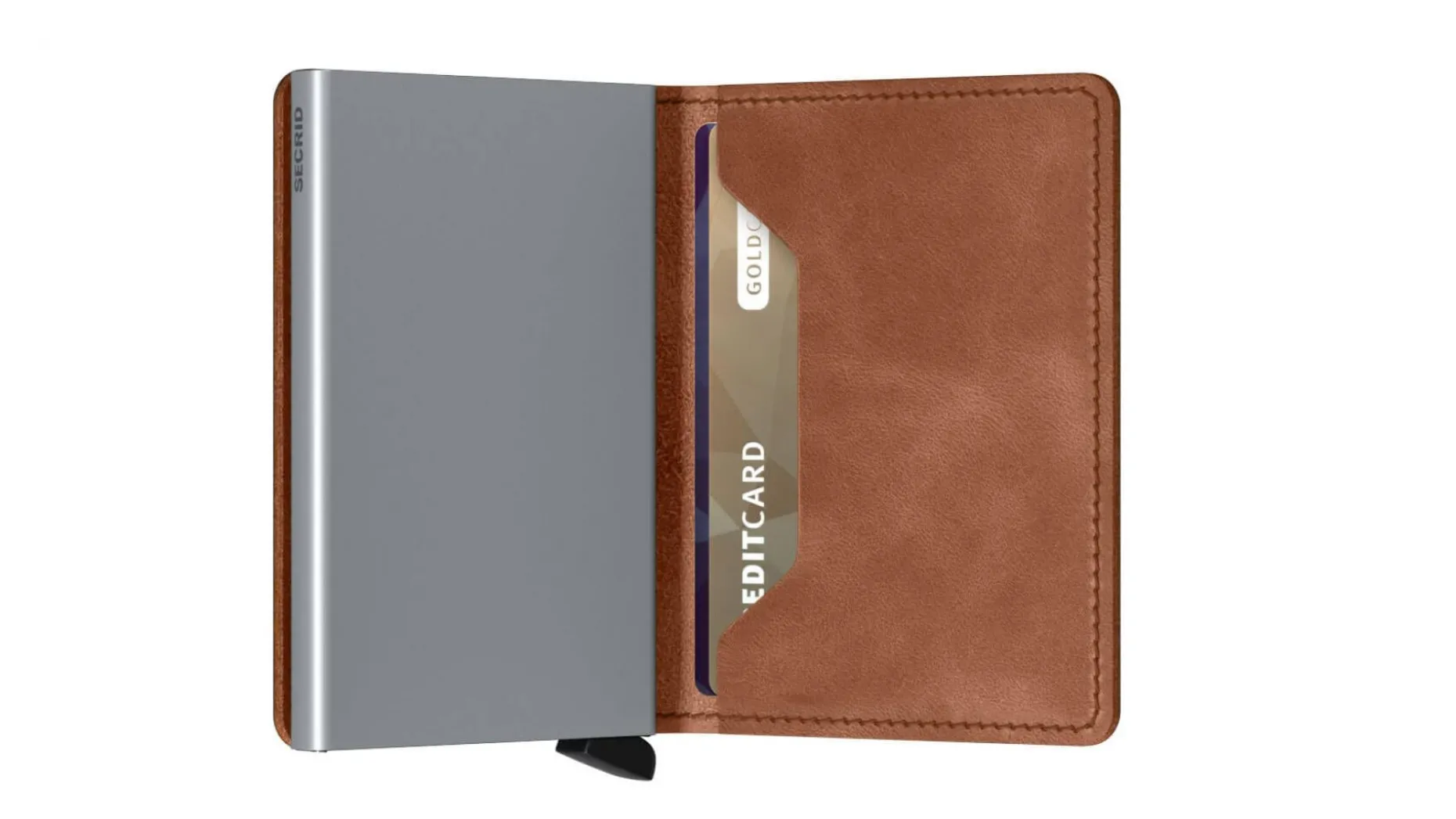 Secrid Slimwallet Vintage Cognac-Silber