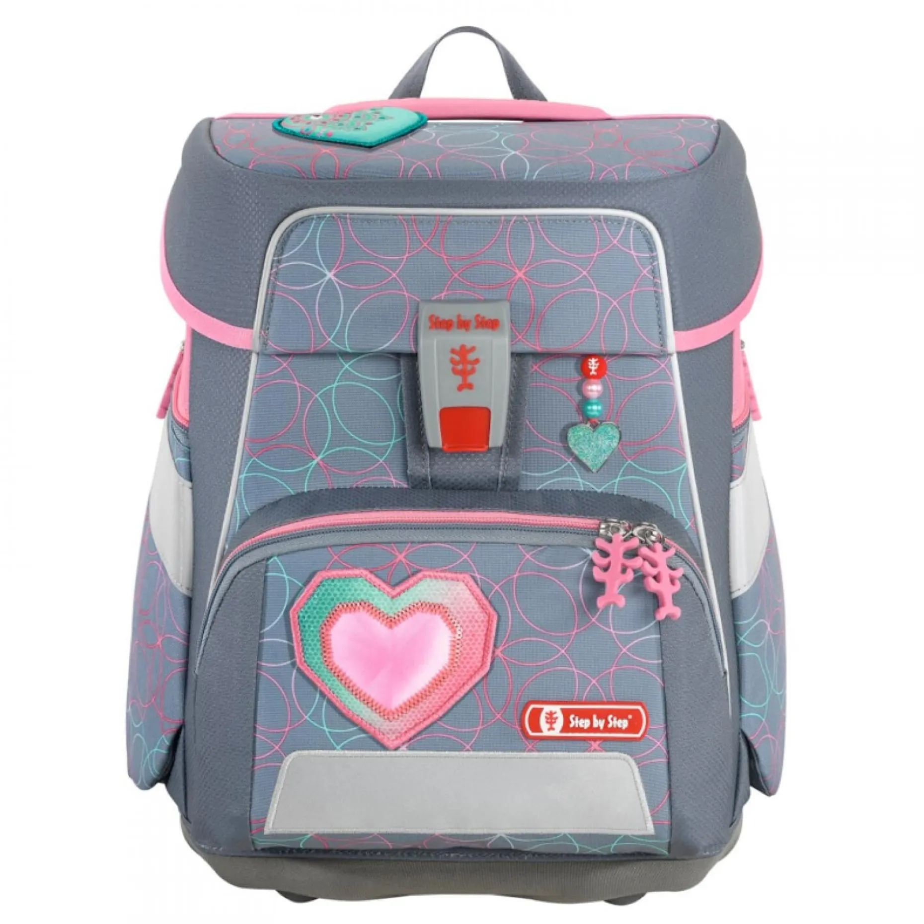 Step by Step Schulranzen-Set SPACE - Variante: Glitter Heart, 5-teilig