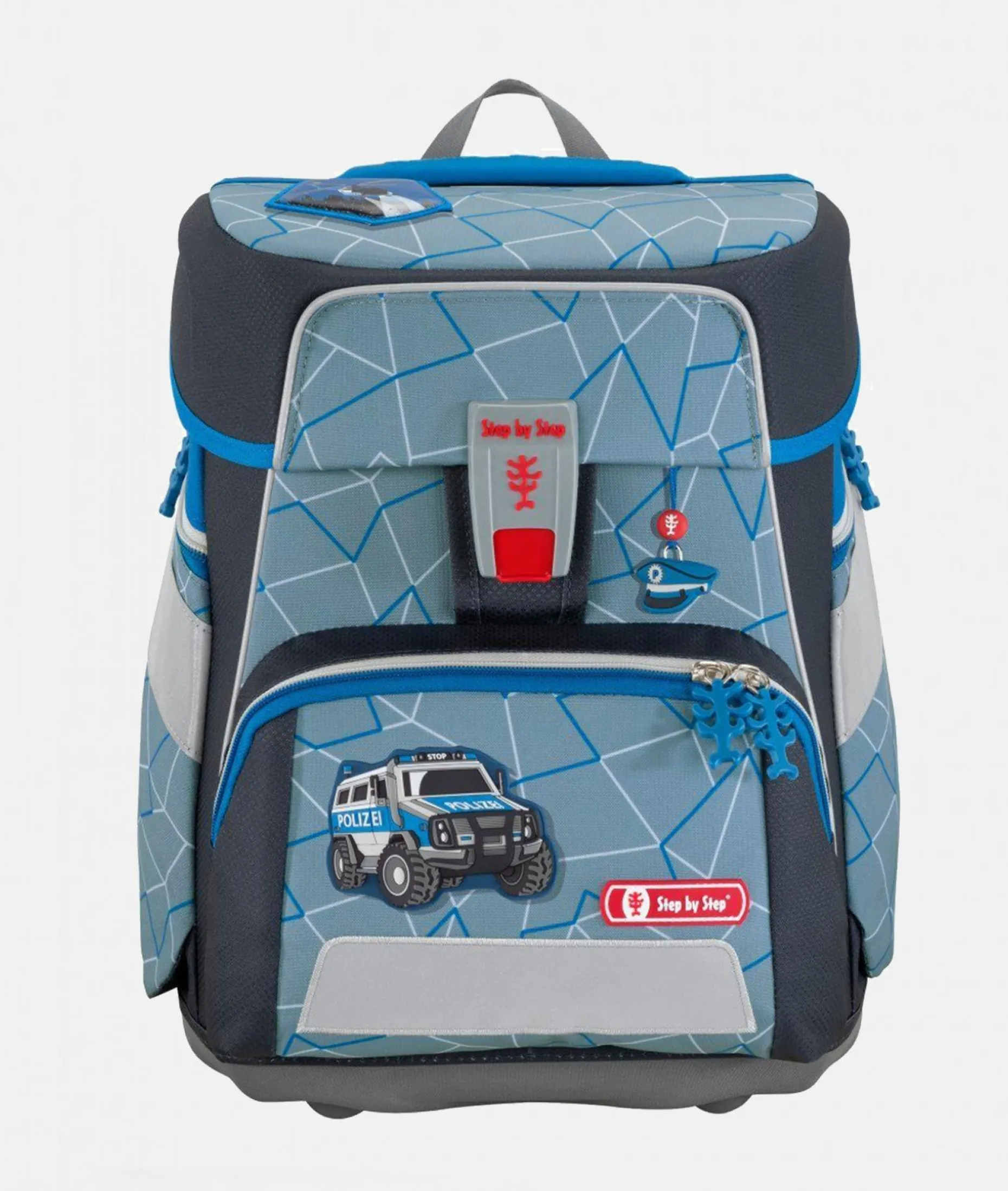 Step by Step Schulranzen-Set SPACE - Variante: Police Truck Set Blau