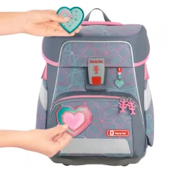 Step by Step Schulranzen-Set SPACE - Variante: Glitter Heart, 5-teilig