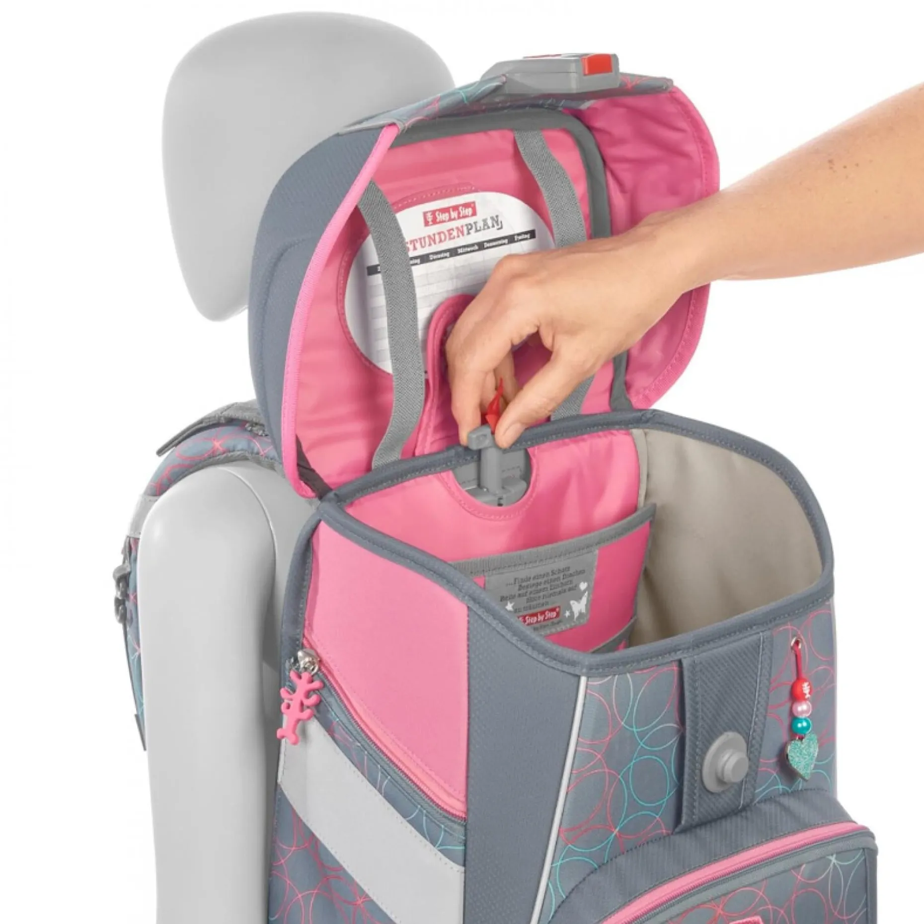 Step by Step Schulranzen-Set SPACE - Variante: Glitter Heart, 5-teilig