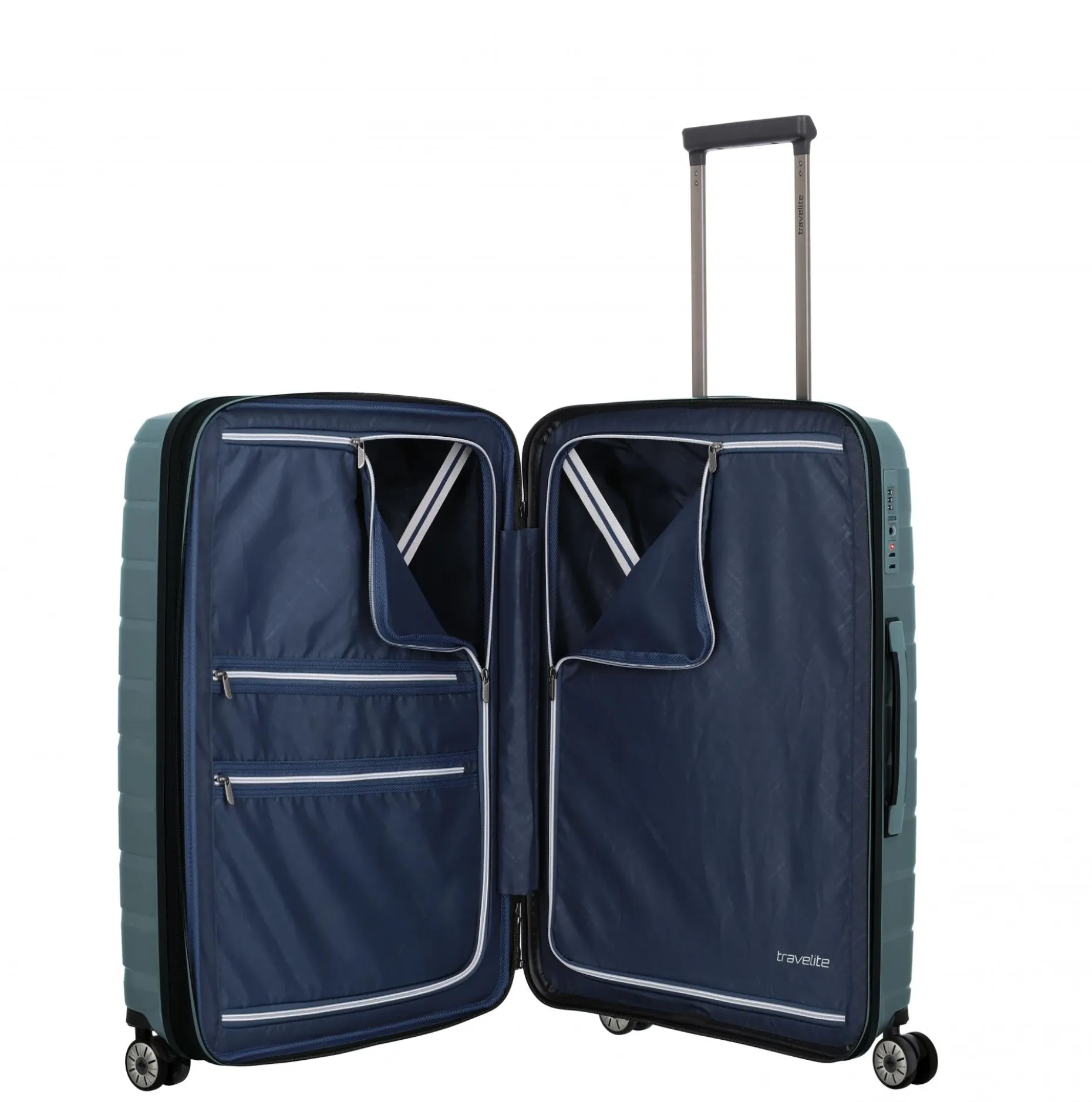 Travelite AIR BASE Trolley M 67cm Eisblau
