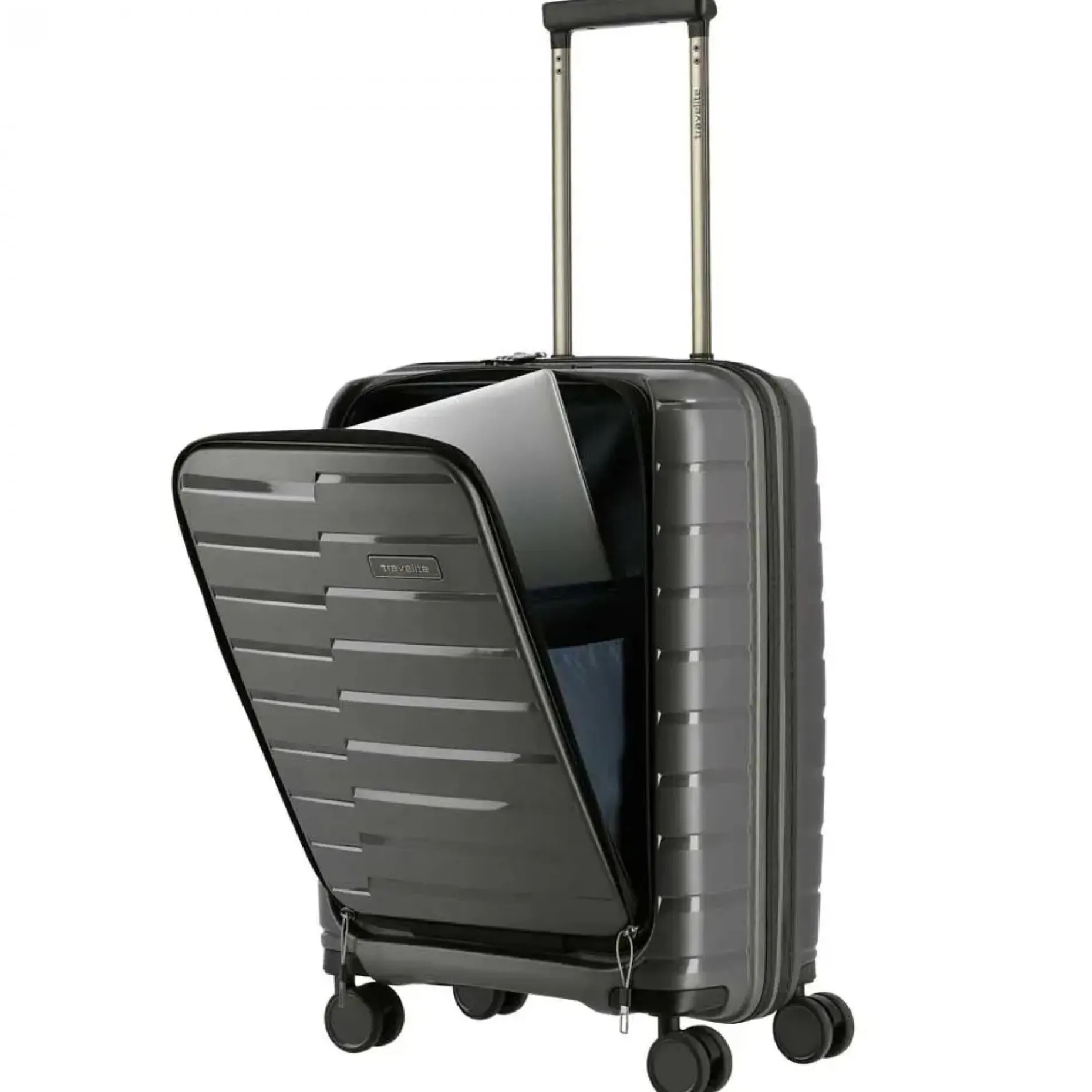 Travelite AIR BASE 4w Trolley S Vortasche Anthrazit