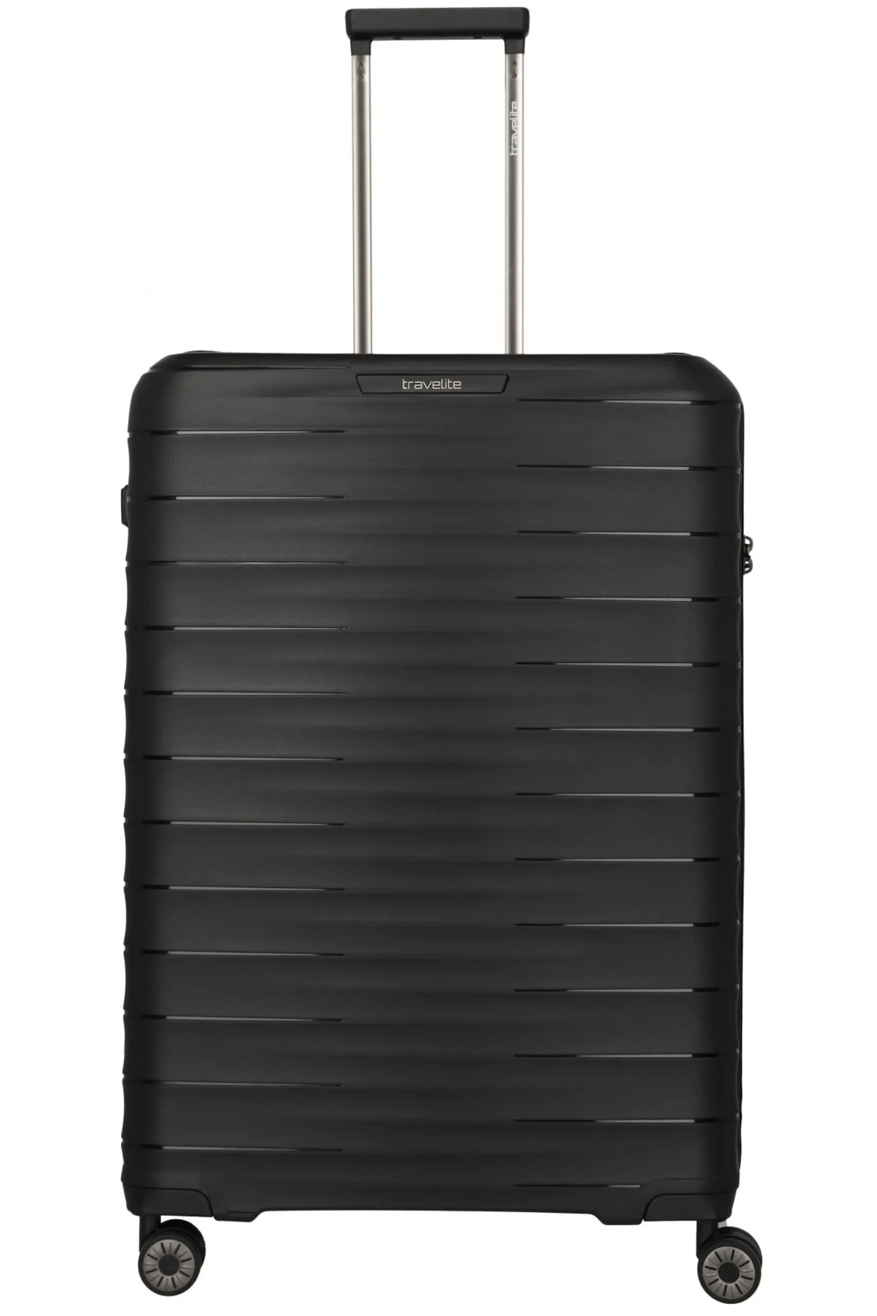Travelite MOOBY Hartschalenkoffer L 77cm Schwarz Upcycling Polypropylen