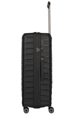 Travelite MOOBY Hartschalenkoffer L 77cm Schwarz Upcycling Polypropylen