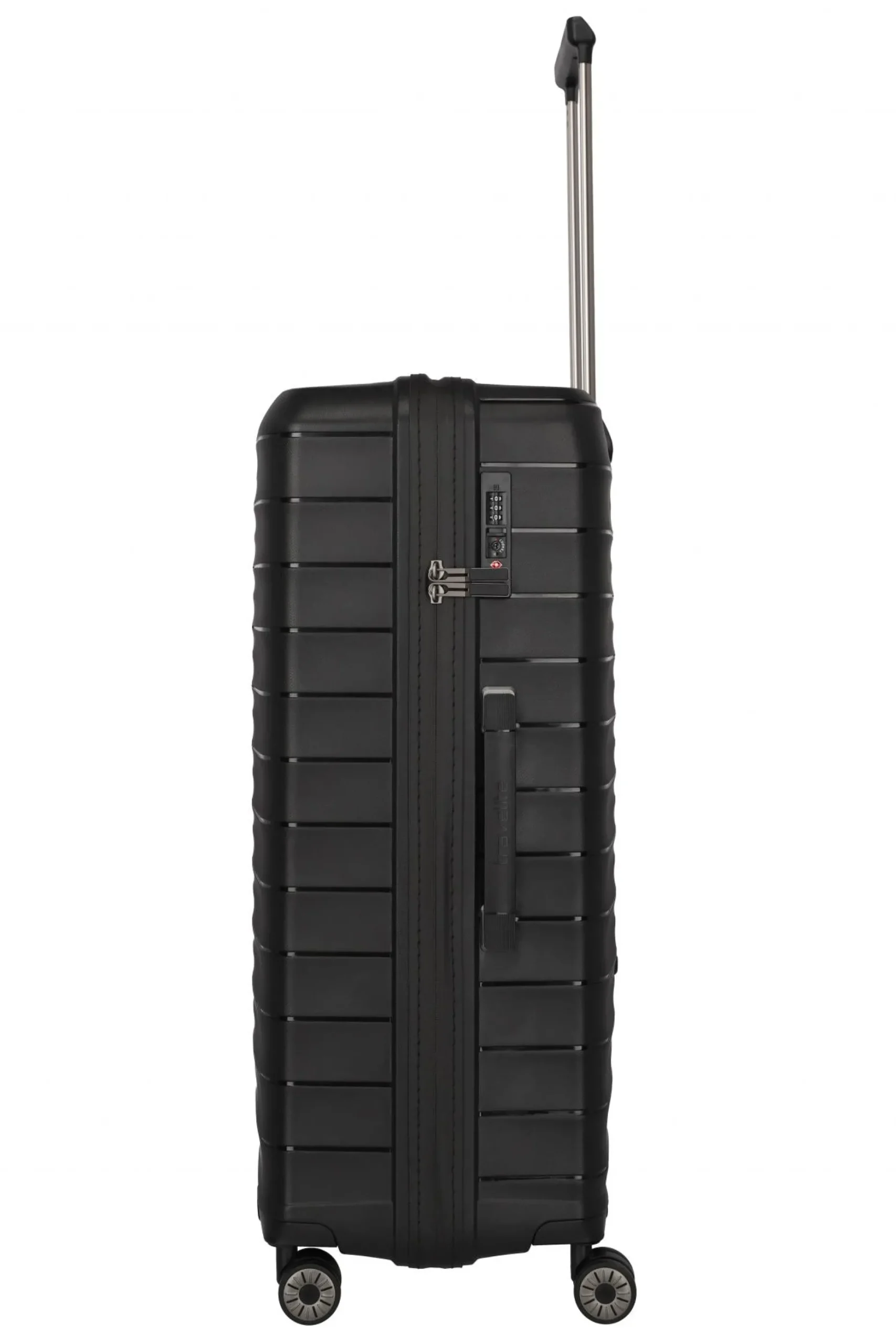 Travelite MOOBY Hartschalenkoffer L 77cm Schwarz Upcycling Polypropylen